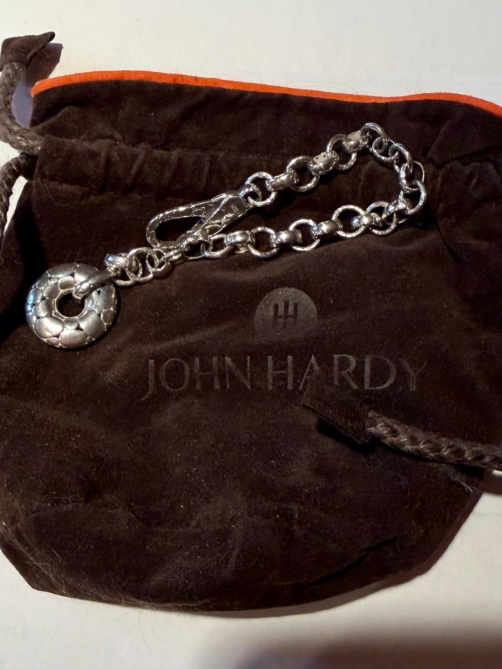 John Hardy Kali Sterling Silver Pebble Link Bracelet 925 - Picture 2 of 4